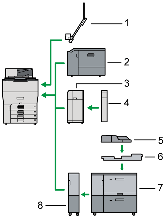 外部に取り付けるオプションのイメージイラスト