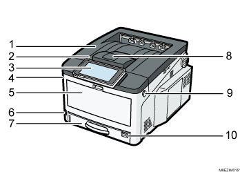 本体全体のイラスト 説明番号つき