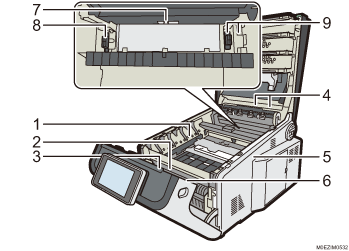 本体内部のイラスト 説明番号つき