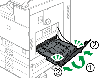 手差しトレイのイラスト