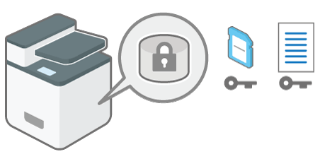 本機のデータを暗号化して盗難や廃棄に備えるイメージイラスト