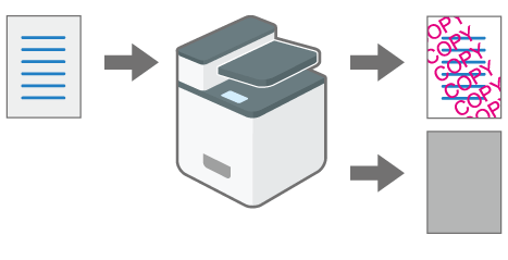 出力紙からの情報漏えいを防ぐイメージイラスト