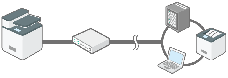 ローカルエリアネットワークのイメージイラスト