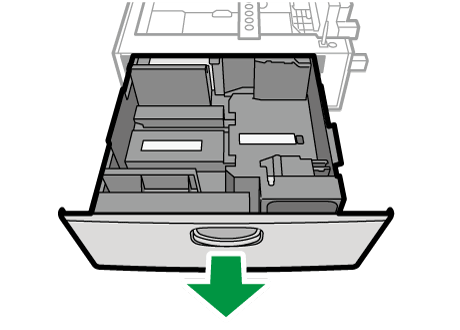 大量給紙トレイのイラスト