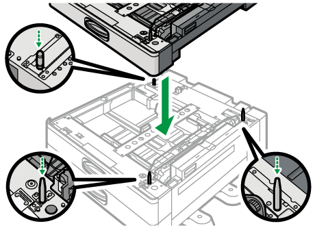 1段給紙トレイのイラスト