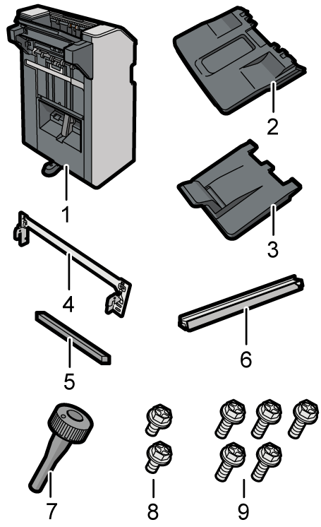1000枚中綴じフィニッシャーのイラスト