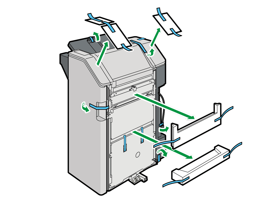 1000枚中綴じフィニッシャーのイラスト