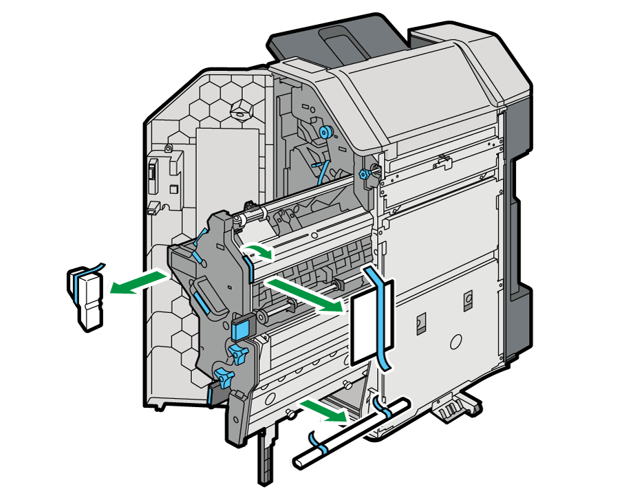 1000枚中綴じフィニッシャーのイラスト