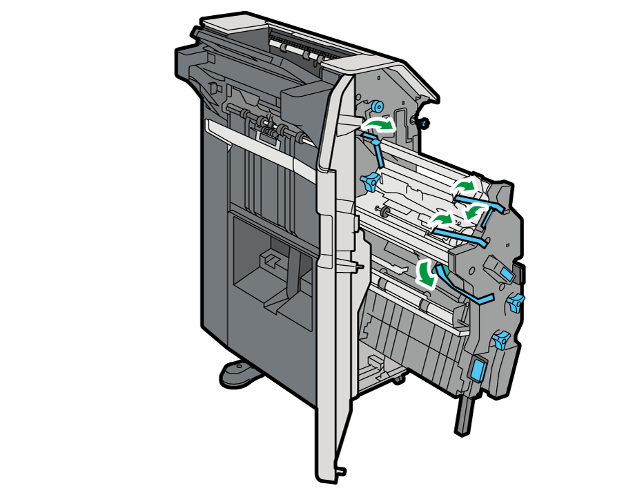1000枚中綴じフィニッシャーのイラスト