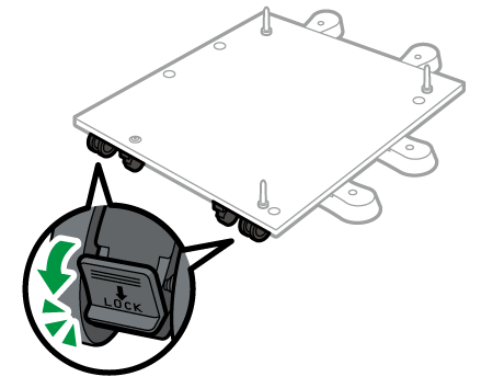 キャスターテーブルのイラスト