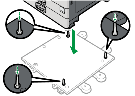 キャスターテーブルのイラスト