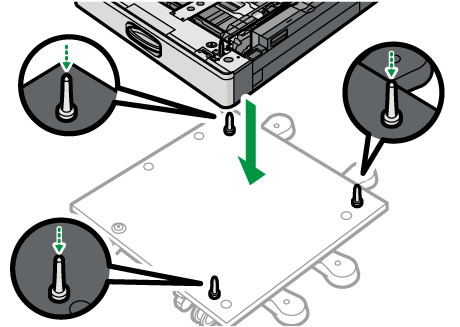 キャスターテーブルのイラスト