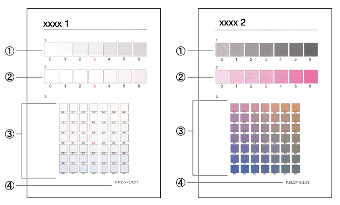 階調補正シートのイラスト