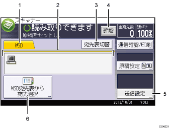 本体画面のイラスト 説明番号つき