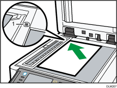 原稿ガラスのイラスト　説明番号つき