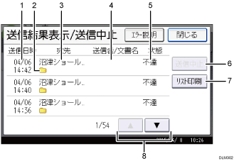 本体画面のイラスト 説明番号つき