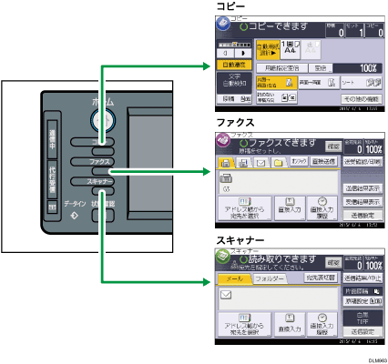 機能を切り替えるイメージのイラスト