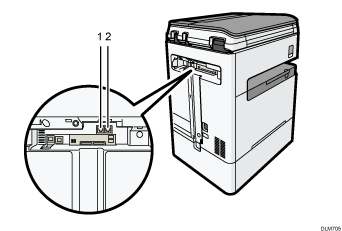 電話回線と接続するイラスト 説明番号つき