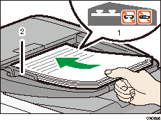 自動原稿送り装置(ADF)のイラスト 説明番号つき