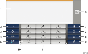 本体画面のイラスト 説明番号つき