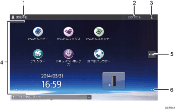 本体画面のイラスト 説明番号つき