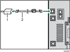 ISDNモジュラーのイラスト 説明番号つき