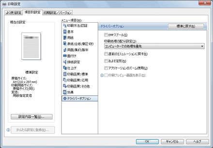 ドライバー画面のイラスト