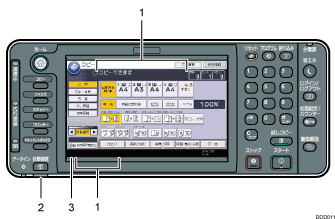 操作部のイラスト 説明番号つき