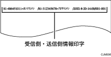 受信側・送信側情報印字のイメージイラスト