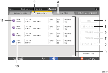 本体画面のイラスト 説明番号つき