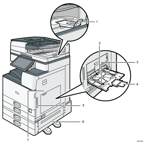 本体全体のイラスト 説明番号つき