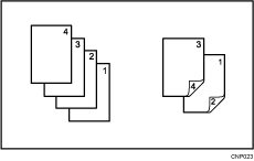 反転排紙のイメージイラスト