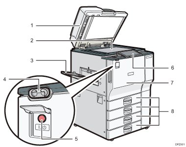本体全体のイラスト 説明番号つき