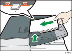 自動原稿送り装置(ADF)のイラスト 説明番号つき