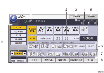 本体画面のイラスト 説明番号つき