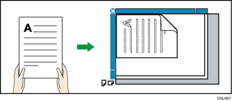 原稿のセット方向のイメージイラスト