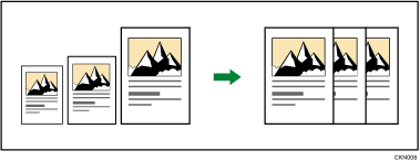 用紙指定変倍本体画面のイラスト