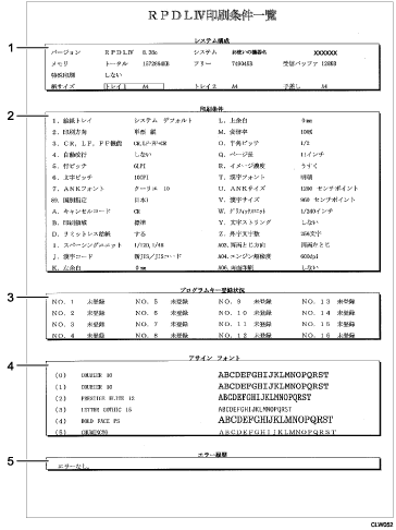RPDL印刷条件リスト
