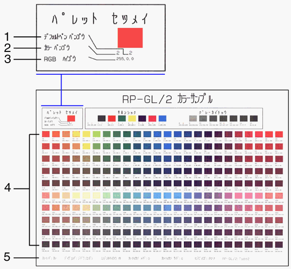 カラーサンプルのイメージイラスト