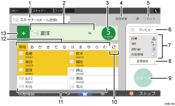 本体画面のイラスト 説明番号つき