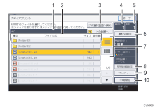 本体画面のイラスト 説明番号つき