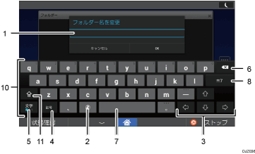 本体画面のイラスト 説明番号つき