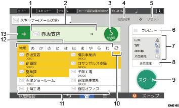 本体画面のイラスト 説明番号つき