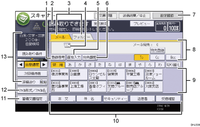 本体画面のイラスト 説明番号つき