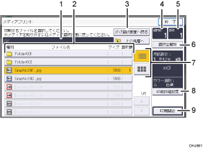 本体画面のイラスト 説明番号つき