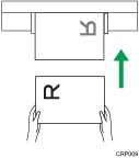 不定形サイズ原稿のセットのしかたのイメージイラスト