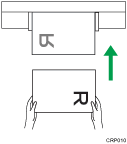 不定形サイズ原稿のセットのしかたのイメージイラスト