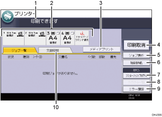 本体画面のイラスト 説明番号つき