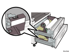 ロール紙トレイのイラスト