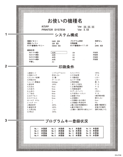 RTIFF印刷条件リスト